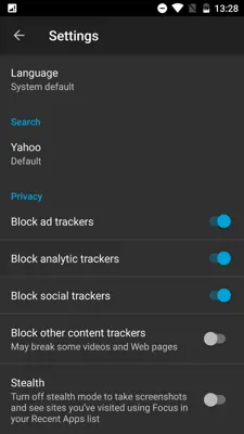 Firefox Focus android App screenshot 5